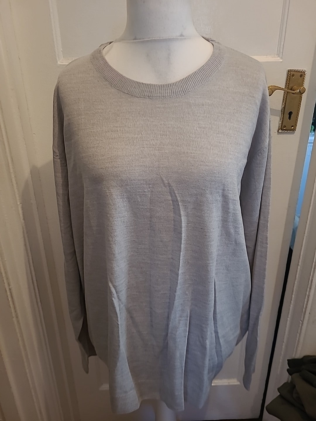 Mens Jacamo Size 3XL Metallic Grey Pullover Jumper