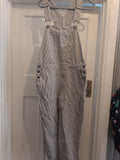 Ladies Dungarees Huffer Green/white Striped Size 8