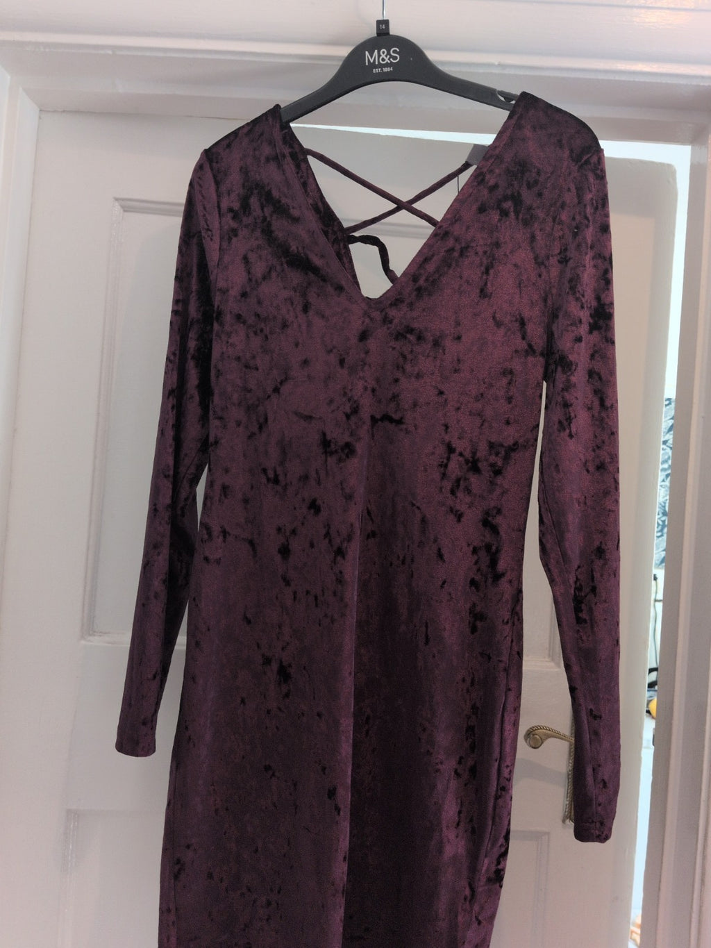 Brand New Primark 12 Purple Long Sleeve Dress