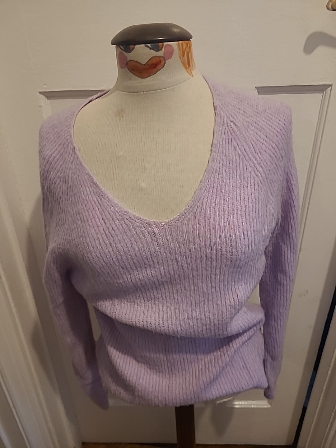 Ladies Jean Pascale Size Xs Pale Pink Long Sleeve Jumper