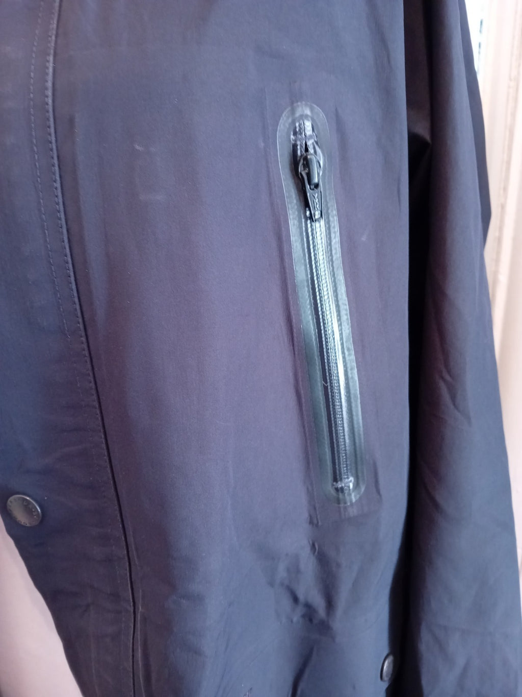 Barbour XL Navy Tartan Lined Waterproof Coat