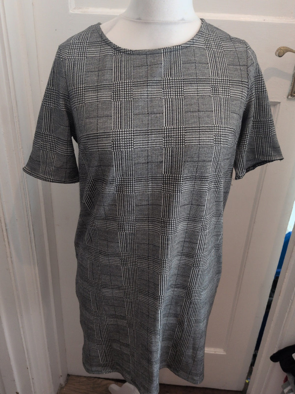 Tu 12 Checked Short Sleeve Dress