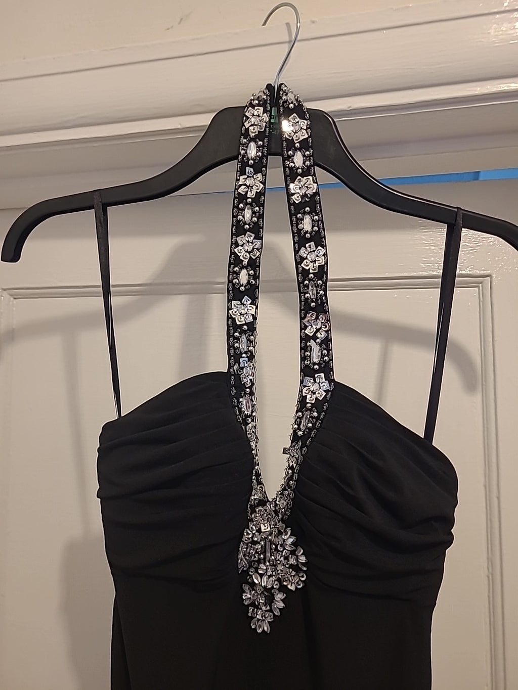 Ladies Betsy&Adam Size 6 Black Padded Bust Sleeveless Long Length Dress