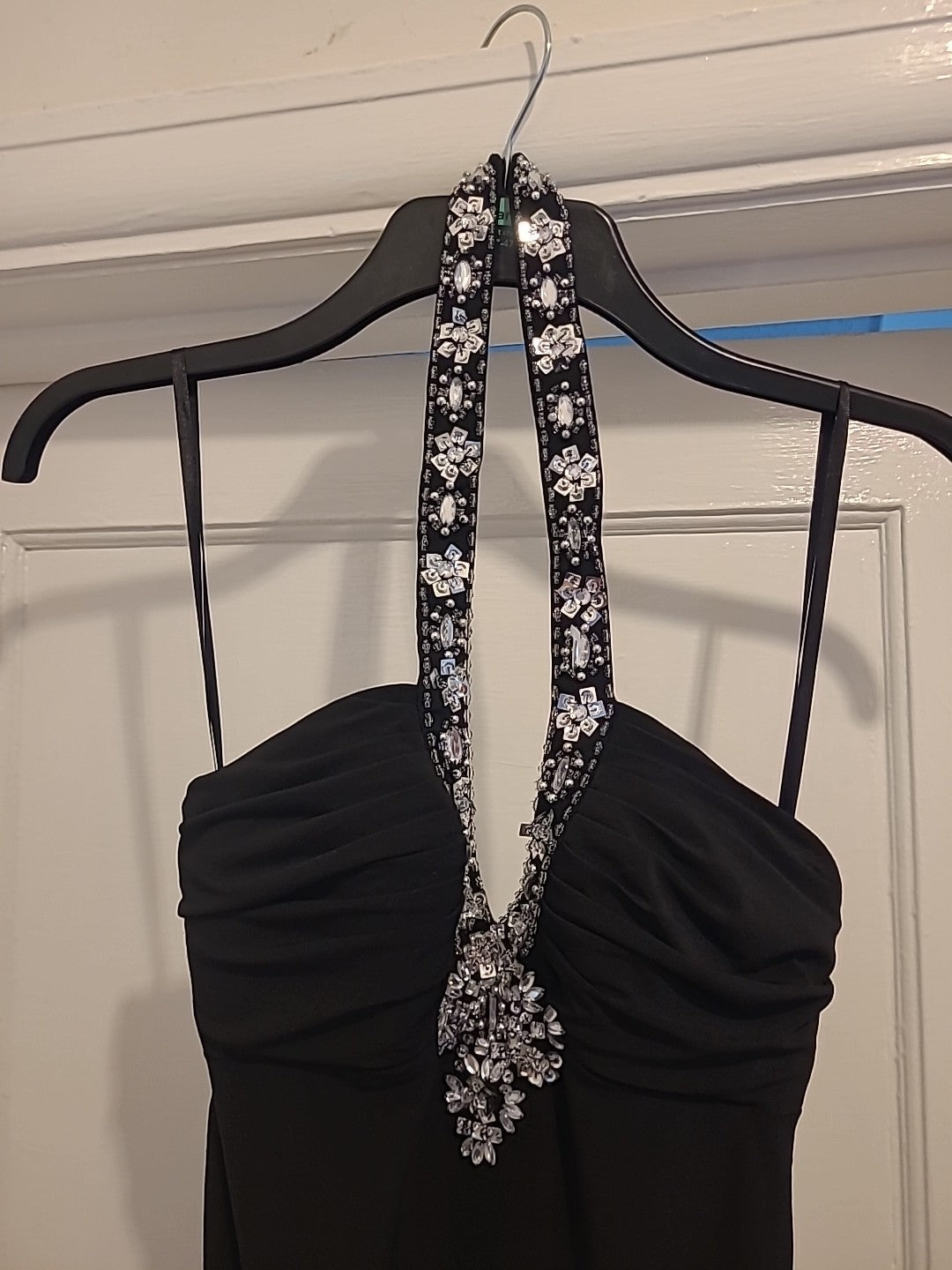 Ladies Betsy&Adam Size 6 Black Padded Bust Sleeveless Long Length Dress