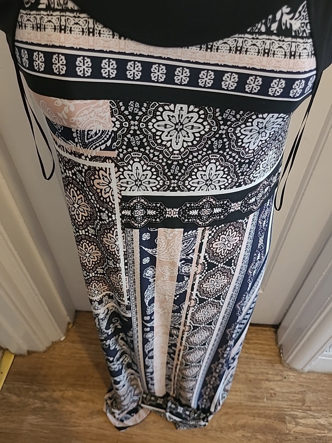 Ladies Wallis Size 12 Multi Coloured Aztec Style Sleeveless Long Dress