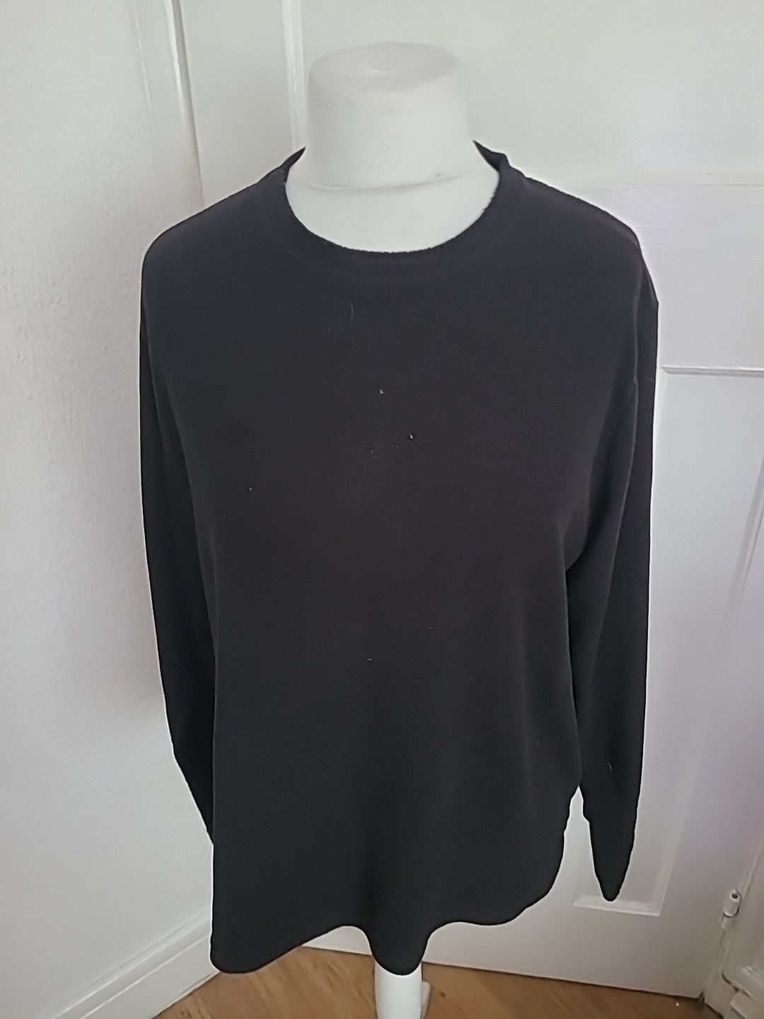 Mens BHS Size Large Black Long Sleeved Pyjama Top