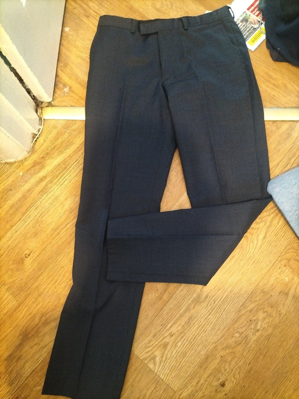 mens 32l blue formal trousers