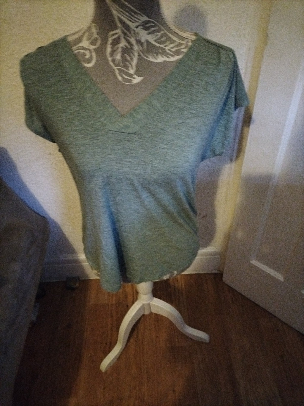 Ladies Per Una 12 Light Jade Short Sleeved Blouse