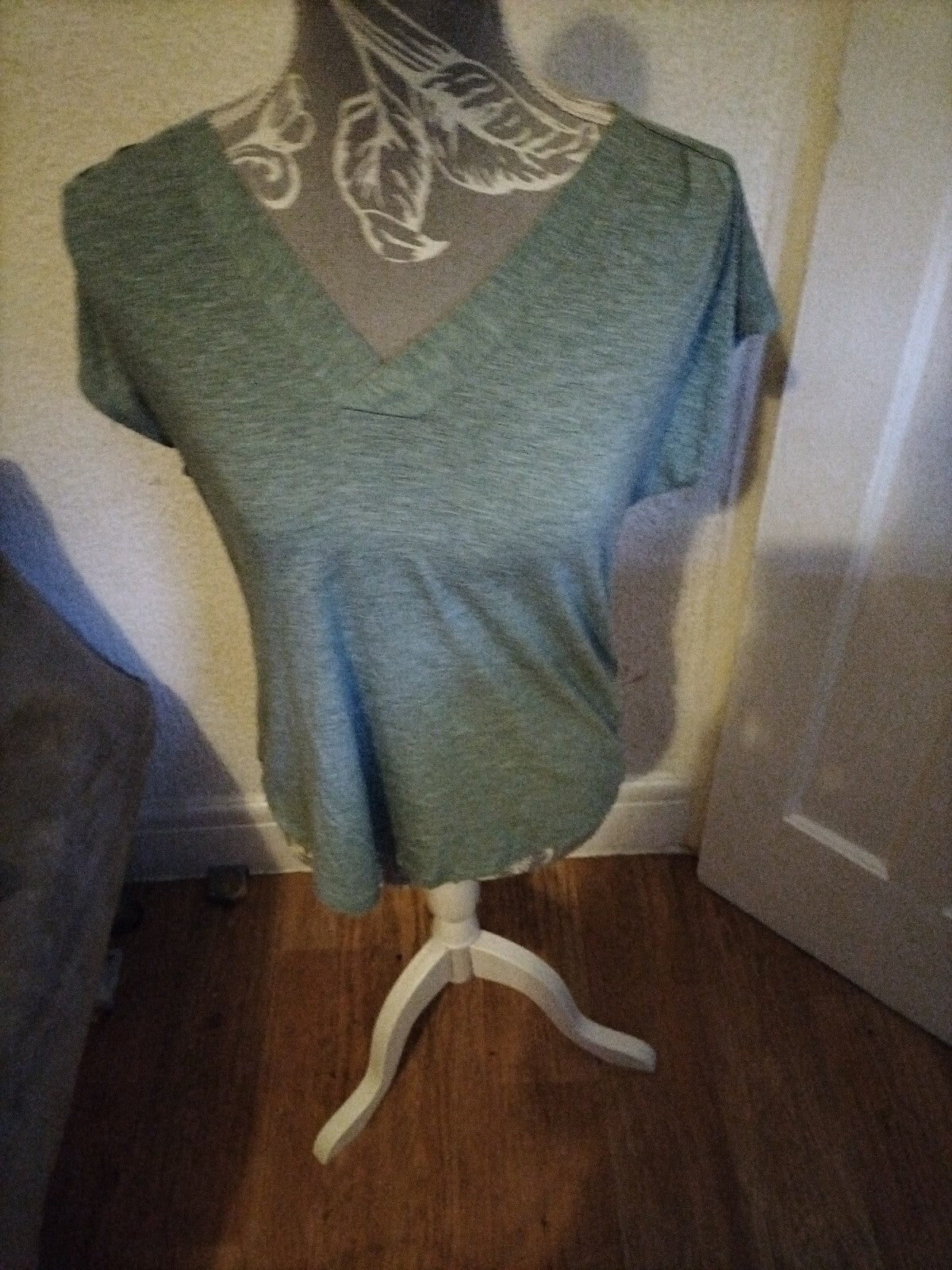 Ladies Per Una 12 Light Jade Short Sleeved Blouse