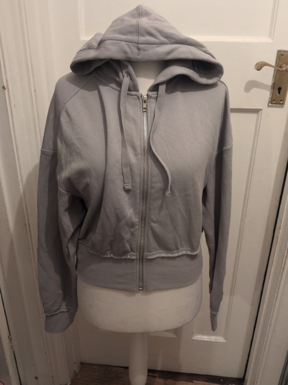 Ladies H&M Size Large Grey Full Zip Hoodie