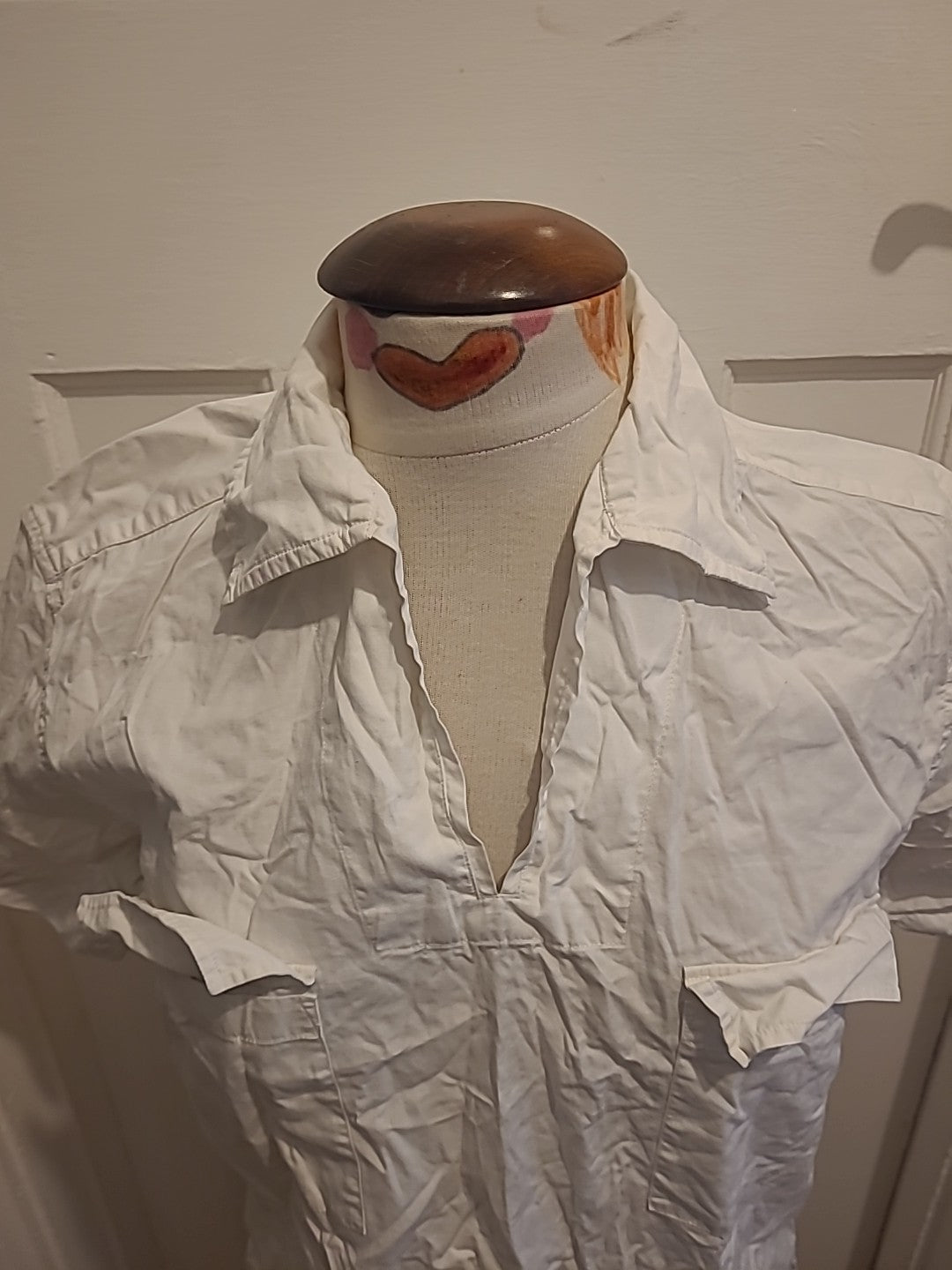 Mens Moto Size Small White Short Sleeve Top