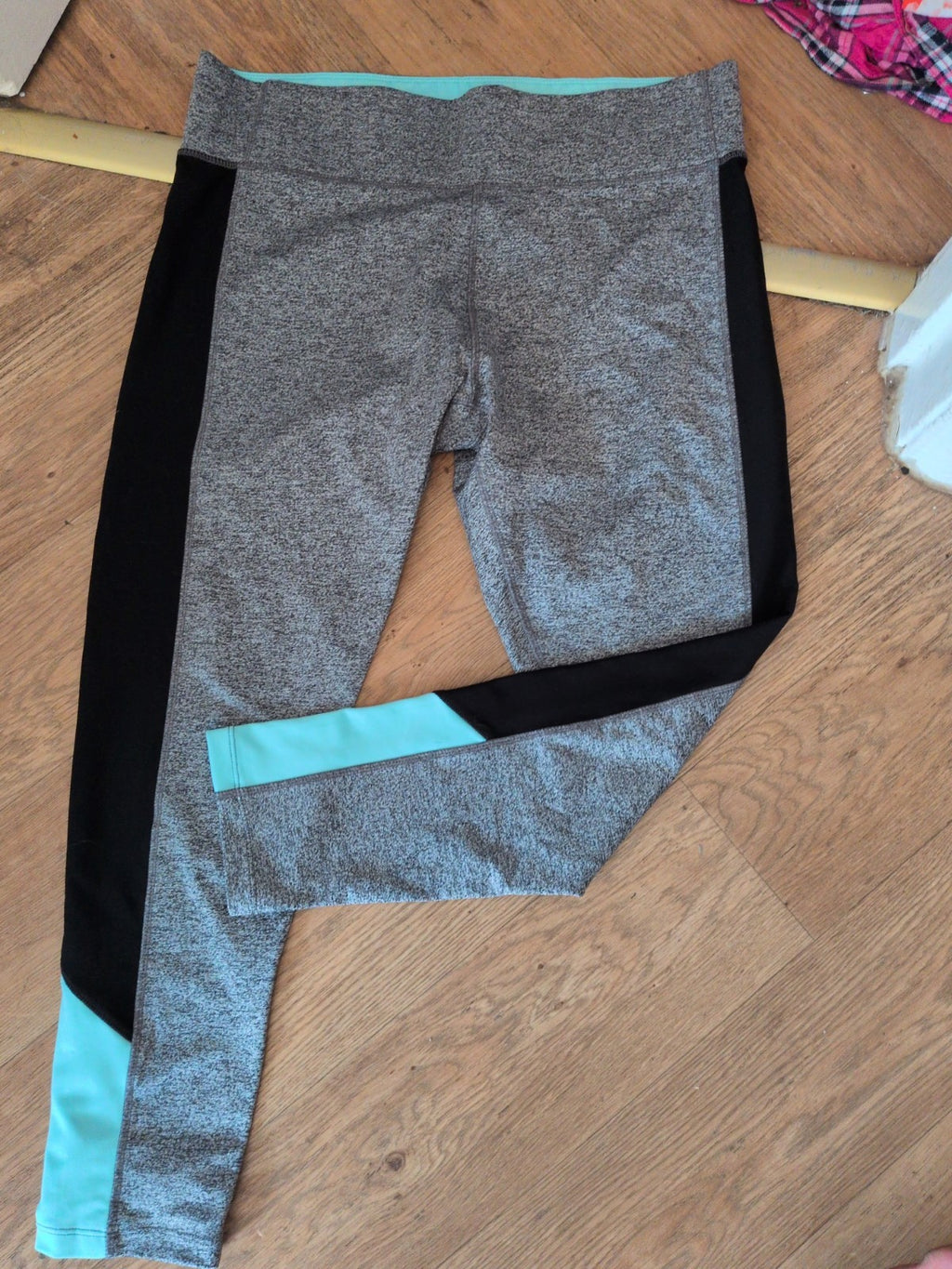 Athletic Works 20 XL Grey Flecked With Black Trim Sports Leggings