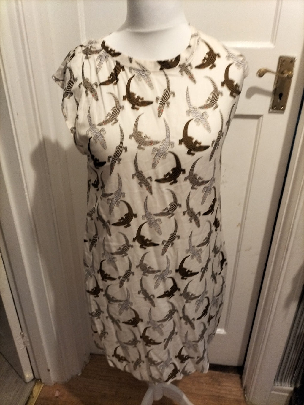Ladies H&M Size 10 Multi Crocodile Sleeveless Dress