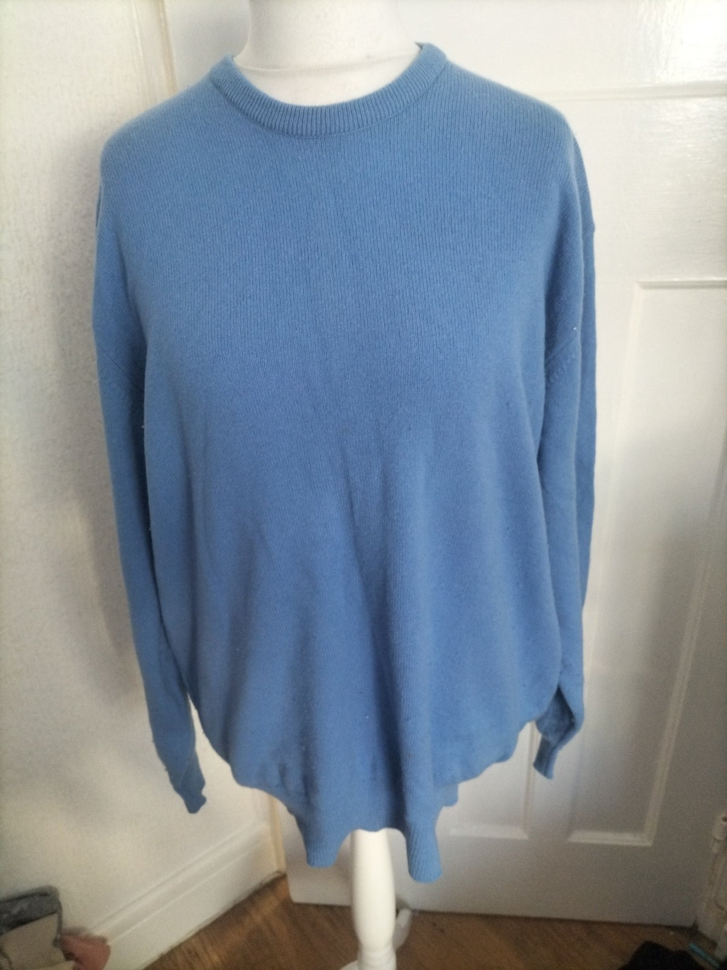 Hawick Knitwear 2XL Blue 100% Wool Jumper Pullover