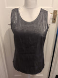Ladies Your Sense Size 14 Silver Sleeveless Blouse