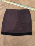Ladies Tu 14 Brown Patterned Knee Length Straight Skirt