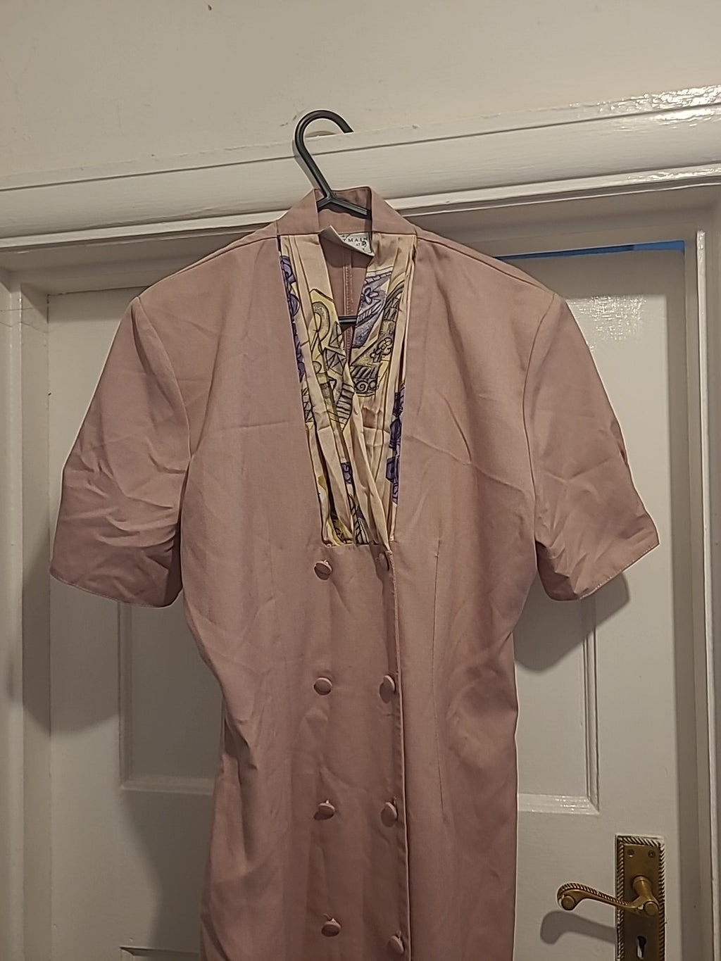 Ladies Saintmain Size 12 Pale Pink Shirt Sleeve Button Down Dress