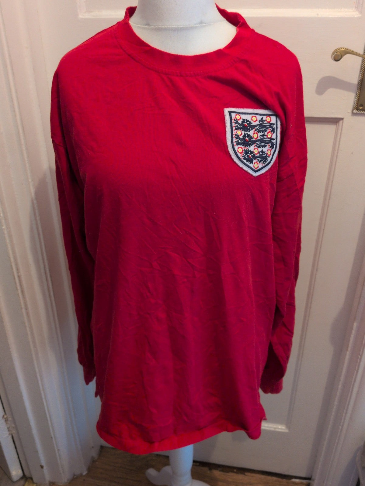 2XL Scoredraw Official Retro Long Sleeve Red T-shirt