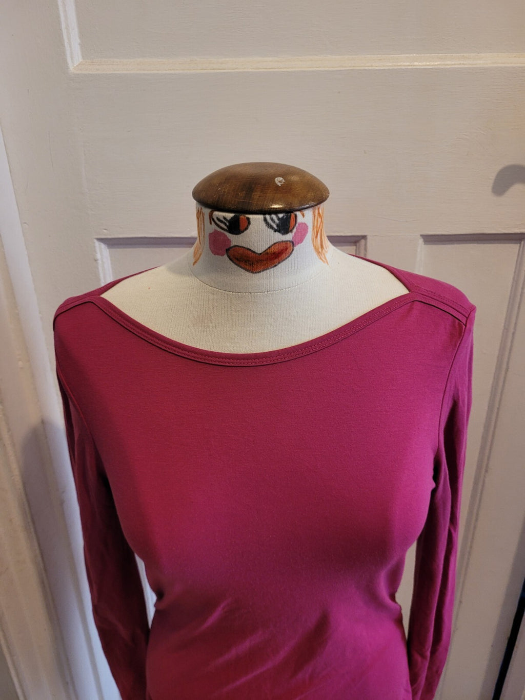 Ladies TU Size 8 cerise pink long sleeved tshirt