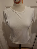 Ladies Marks And Spencer Size 10 White Tshirt(couple Small Marks On Front)