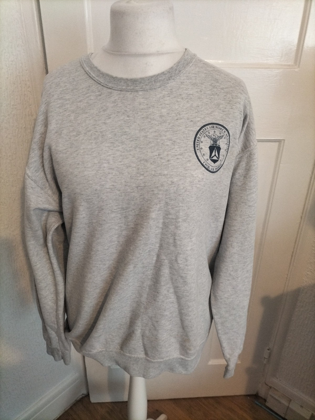 Mens Jerzees Size Large Grey United States Air Force Sweatshirt