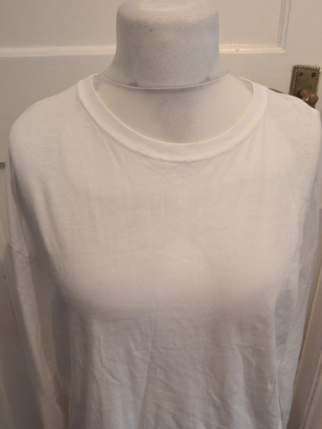 Inditex XL White Long Sleeve T-shirt