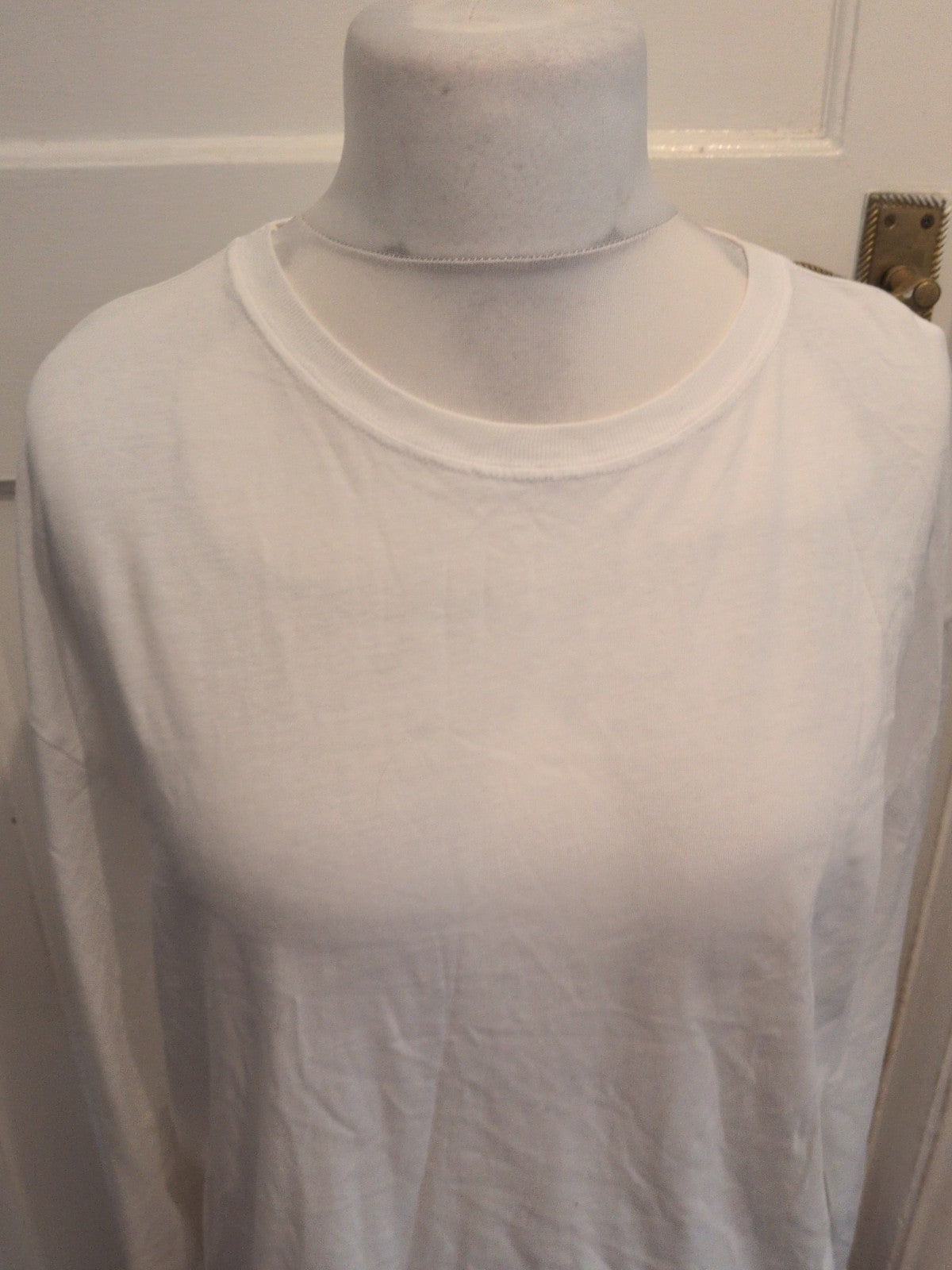 Inditex XL White Long Sleeve T-shirt
