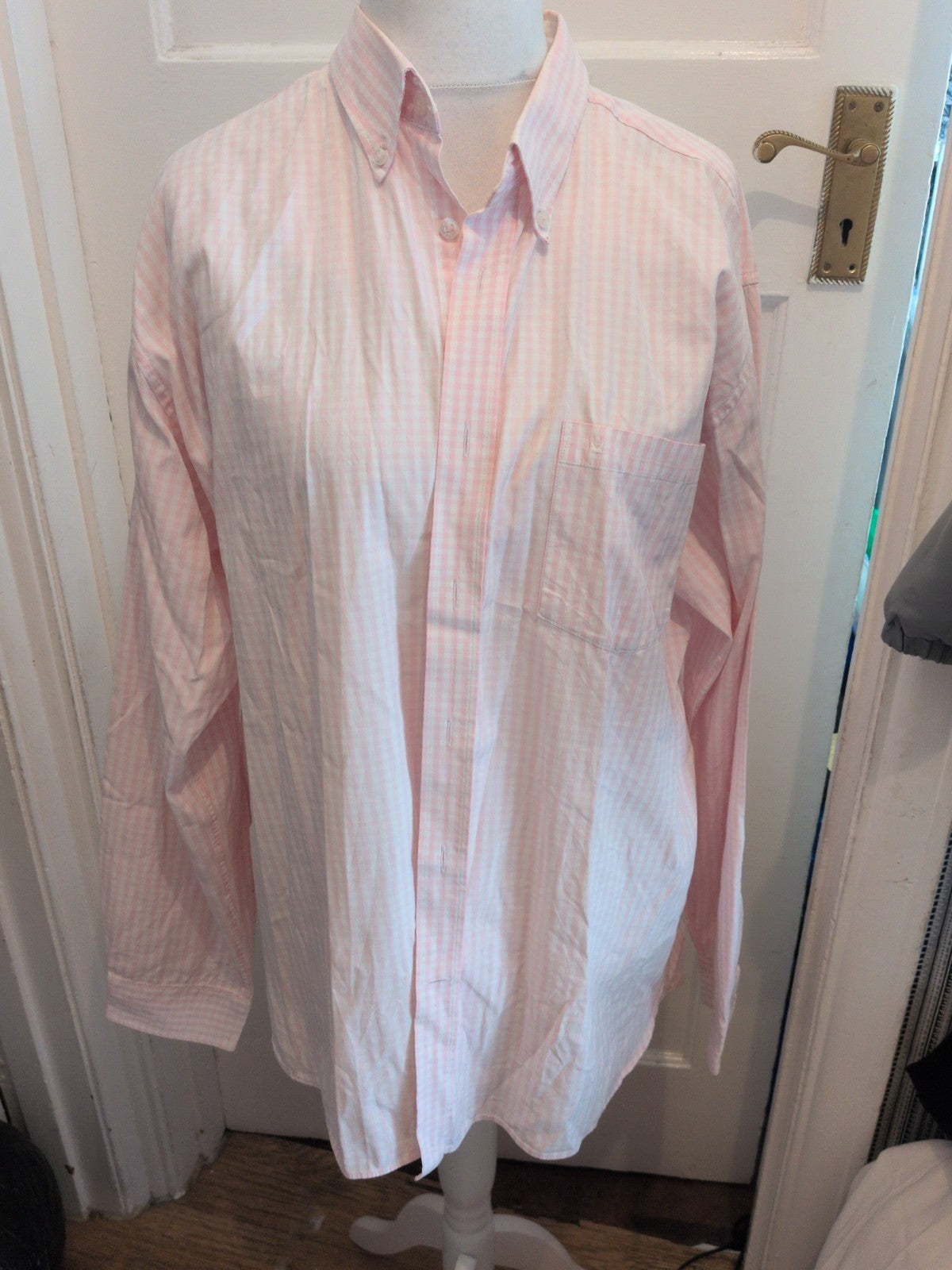 Melka 2XL Pink Check Long Sleeve Shirt