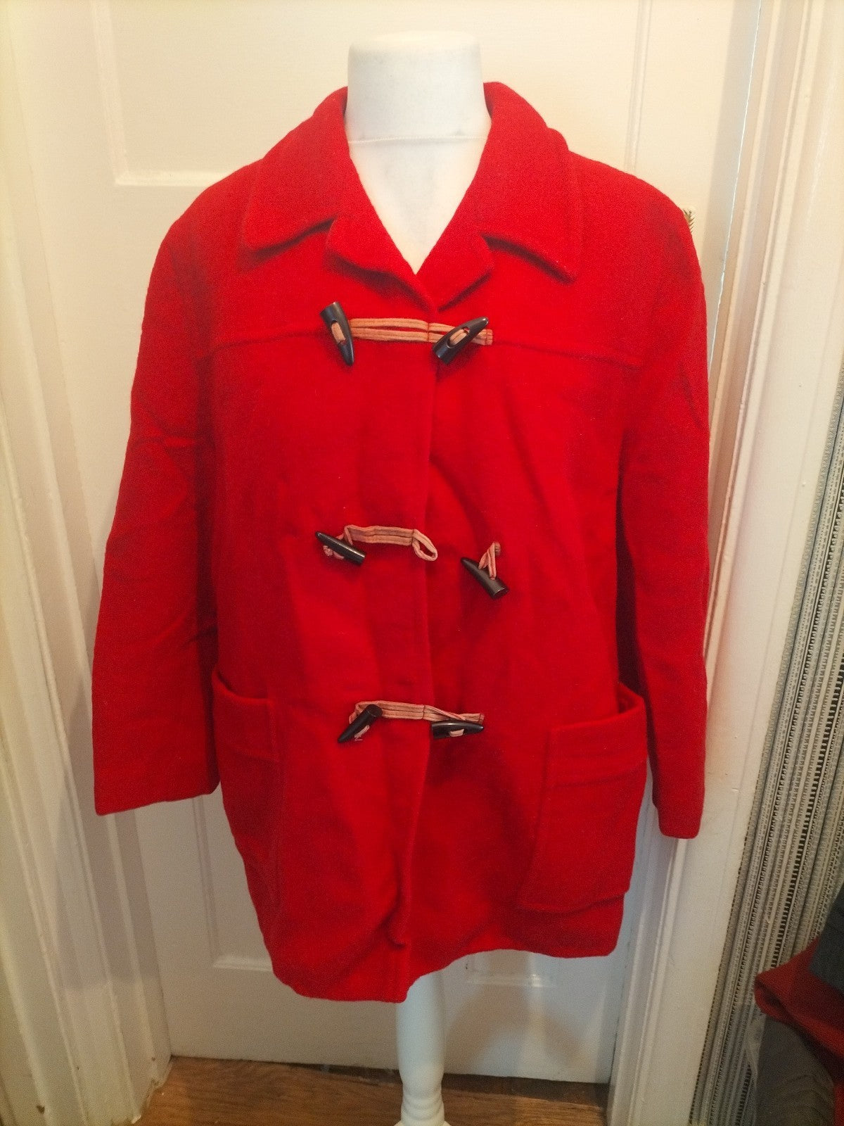 Ladies Eastex Size XL Red Wool Lined Jacket