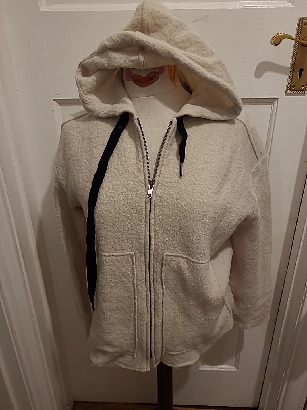 Ladies Yerse Size Small 100% Wool Zipped Jacket