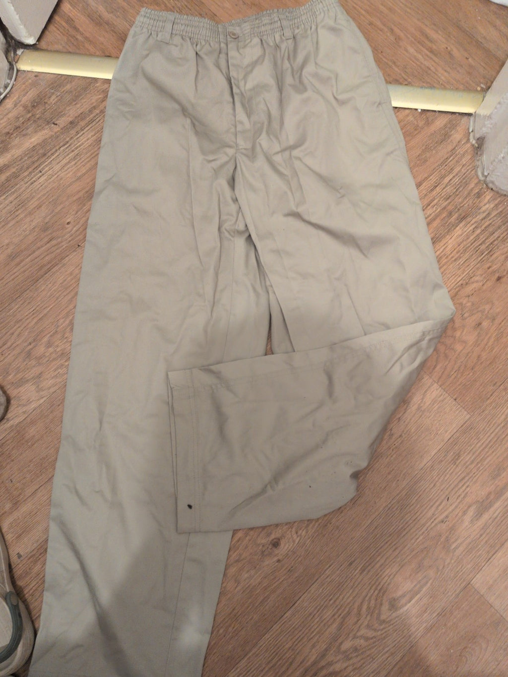 Kingston 36s Stone Neutral Elasticated Trousers Chino