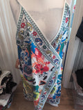Shein 4XL Multicoloured Sleeveless Wrap Top