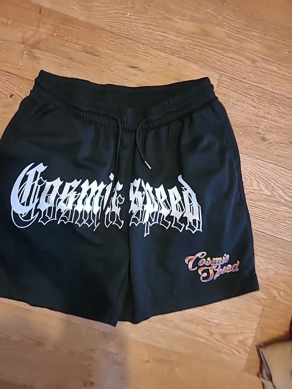 Mens Romwe Size Large Black Elasticated Sweat Shorts