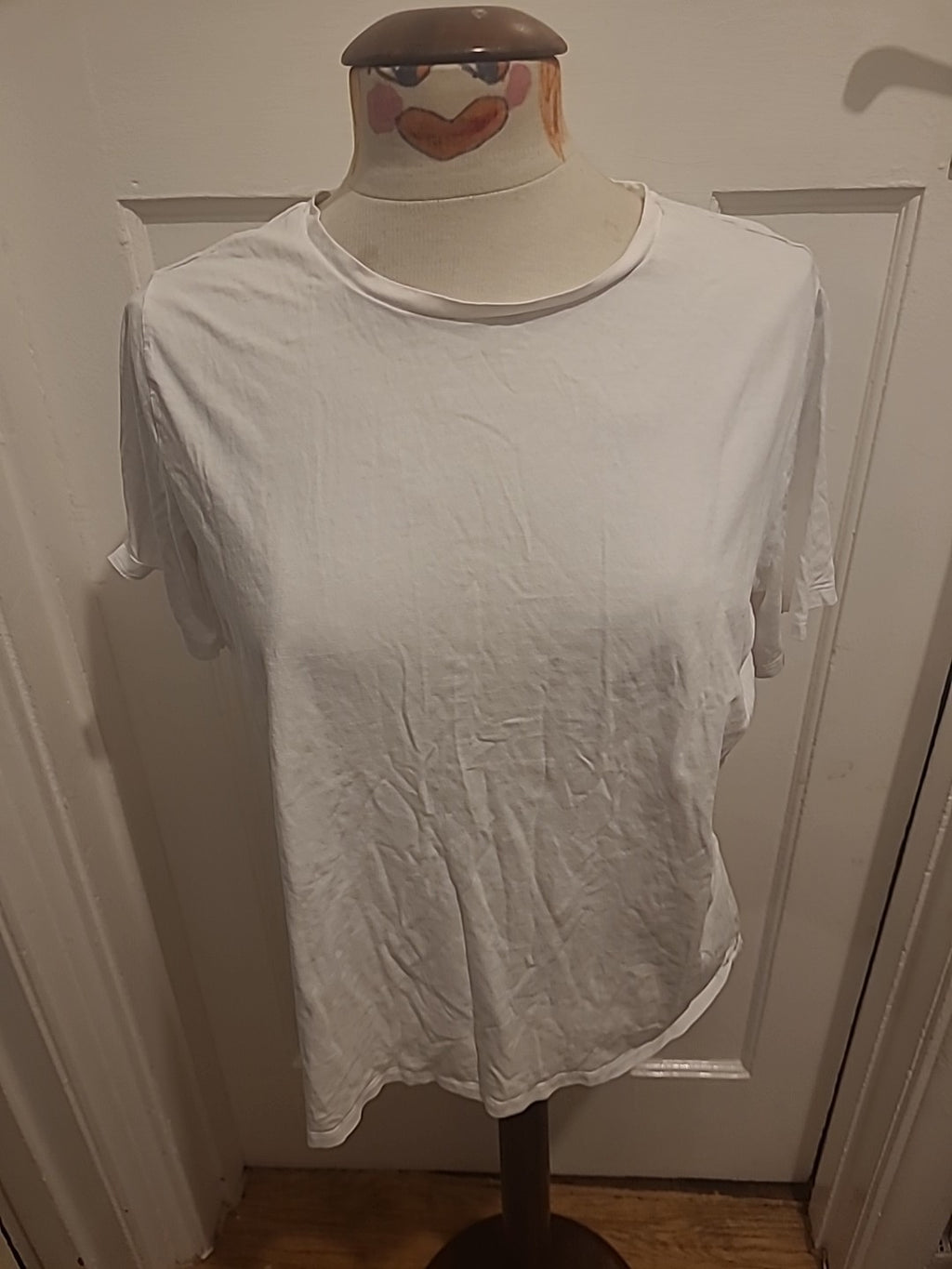 Ladies Marks And Spencer Size 14 "The Straight" White Tshirt