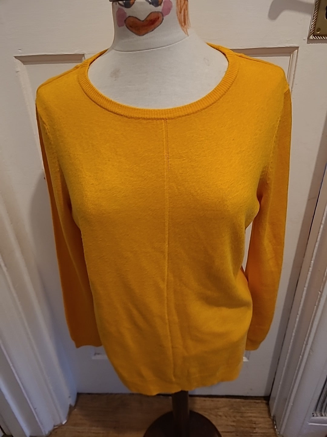 Ladies F&F Size 12 Yellow Long Sleeve Jumper