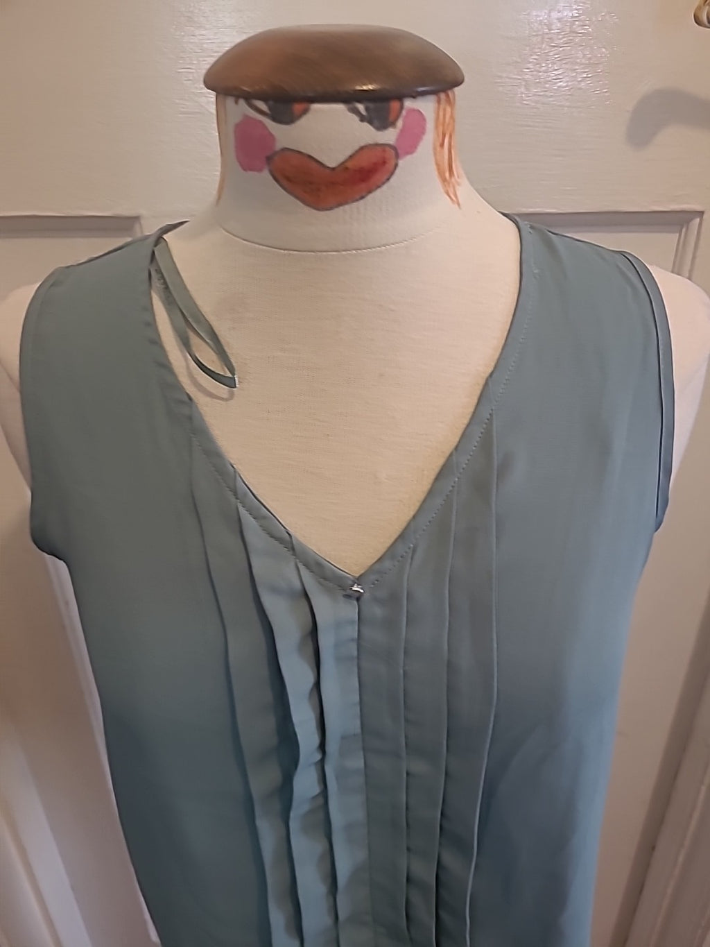 Ladies Primark Size 10 Teal Sleeveless Blouse