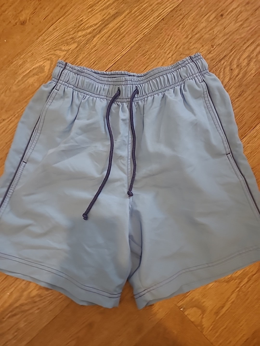 Mens Marks And Spencer Size Small Pale Blue Mesh Lined Shorts