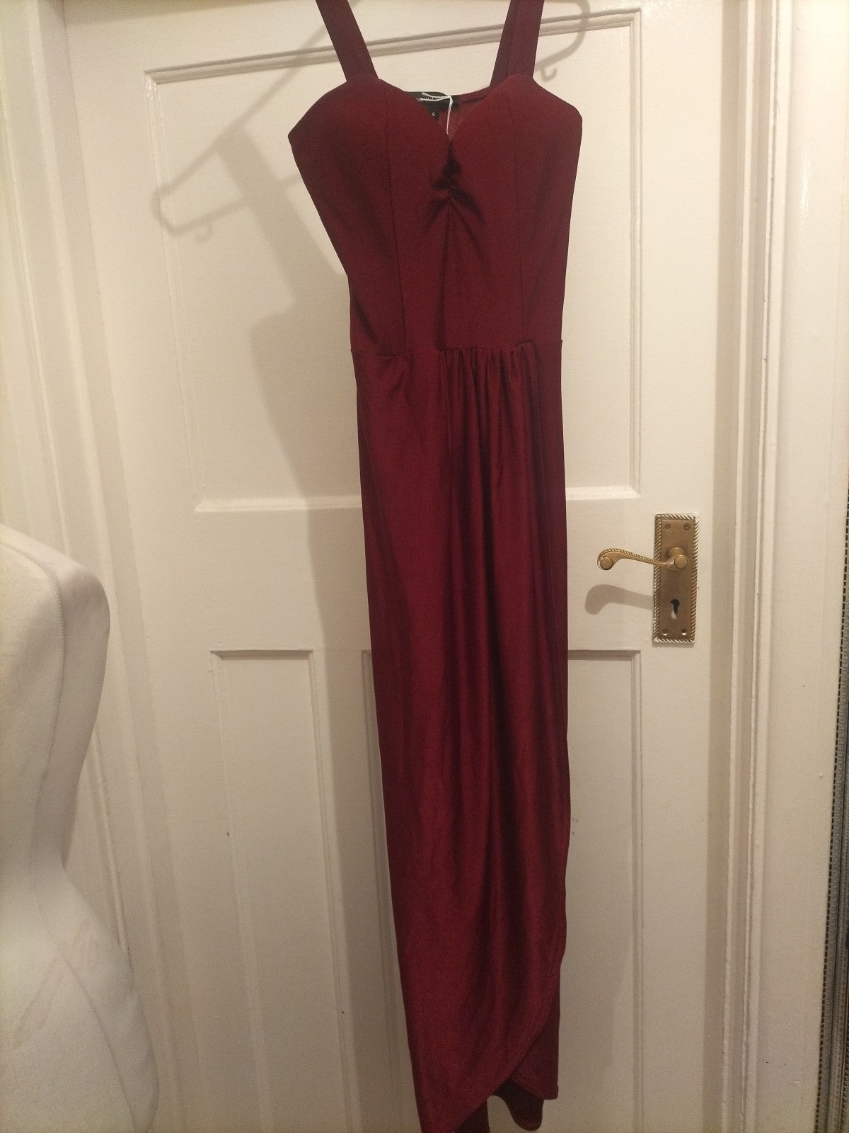 Ladies New Look Size 6 Deep Purple Sleeveless Padded Dress