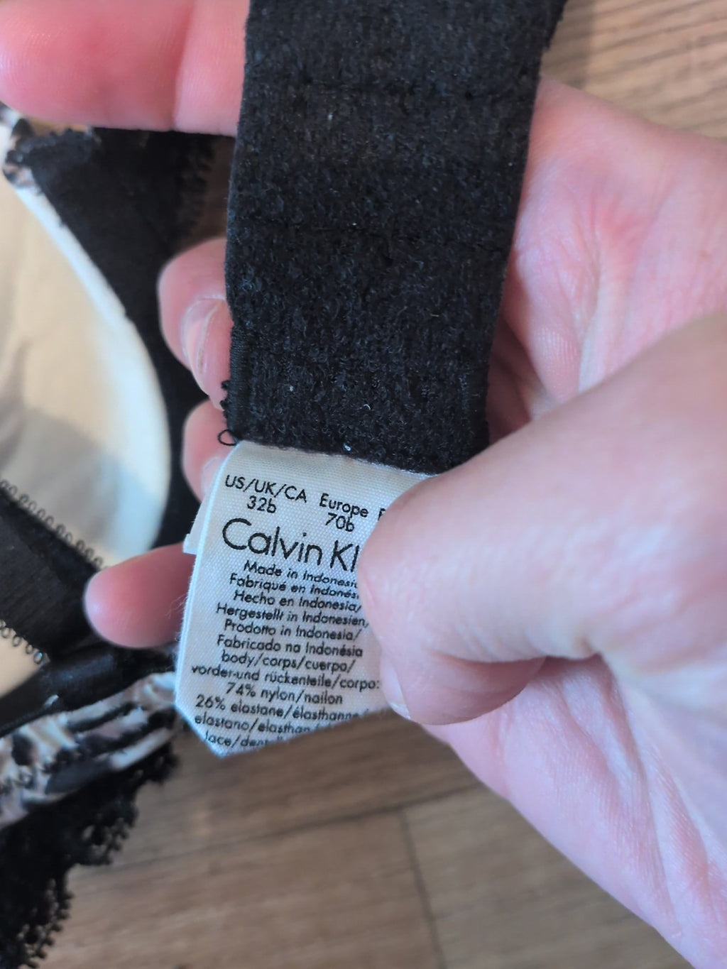 Calvin Klein 32b Leopard Print Padded Wired Bra