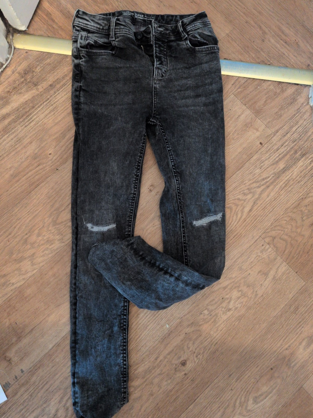 Denim+Co 12-13 Years Grey Super Skinny Jeans
