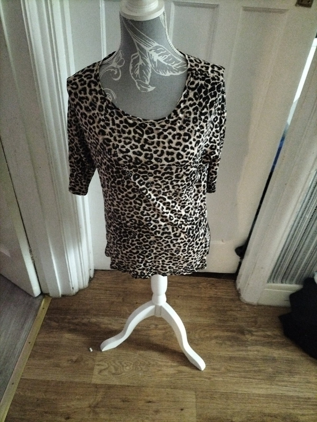 Ladies George Size 12 Leopard Print Blouse