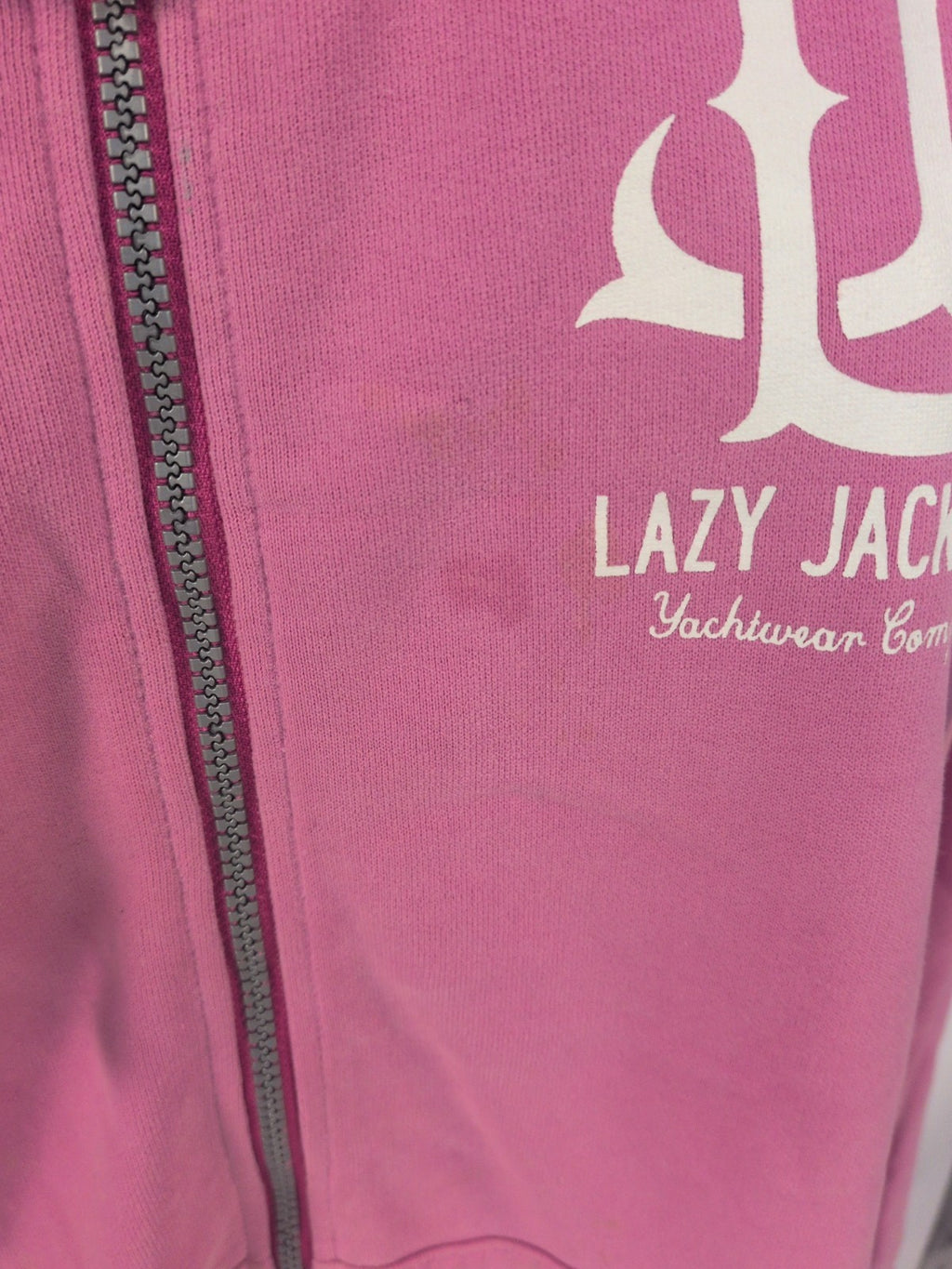 Lazy Jacks Medium Pink Full Zip Hoodie