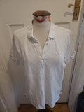 Mens Brasher Size Large White Short Sleeved Polo