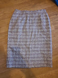 Ladies Eastex Size 12 Purple Black Cream Fleck Lined Pencil Style Skirt