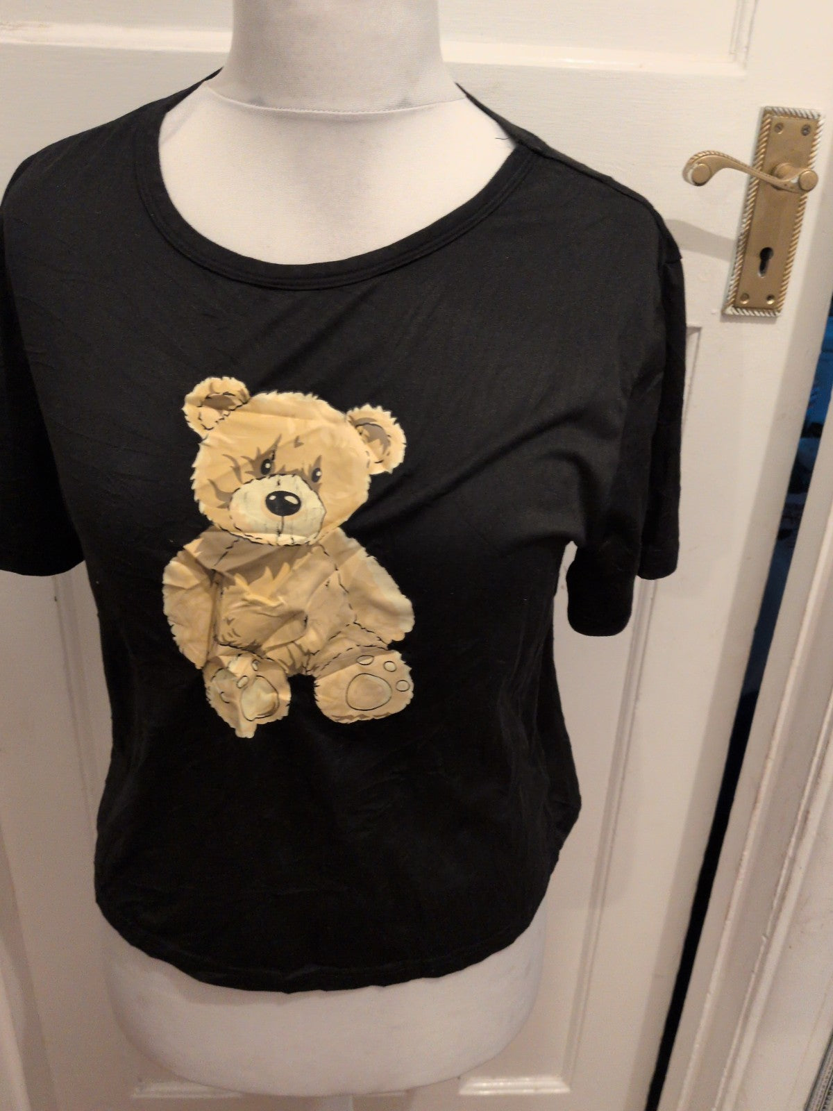 Large Black Teddy Pyjama Top