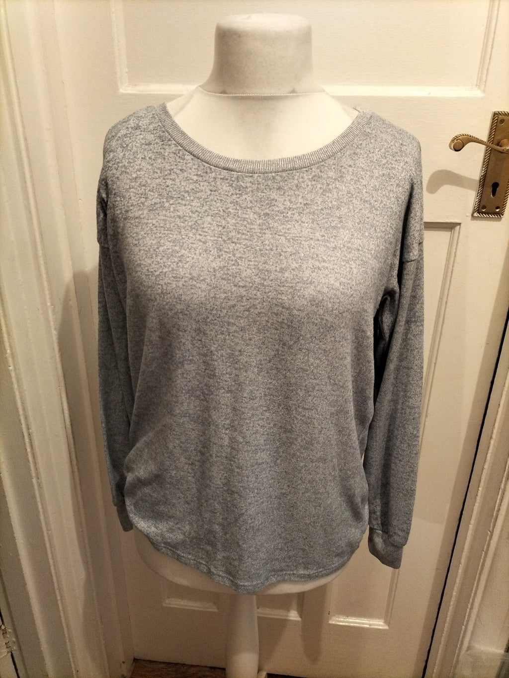 Next 12 Pale Grey Long Sleeve Lightweight Pullover Jumper