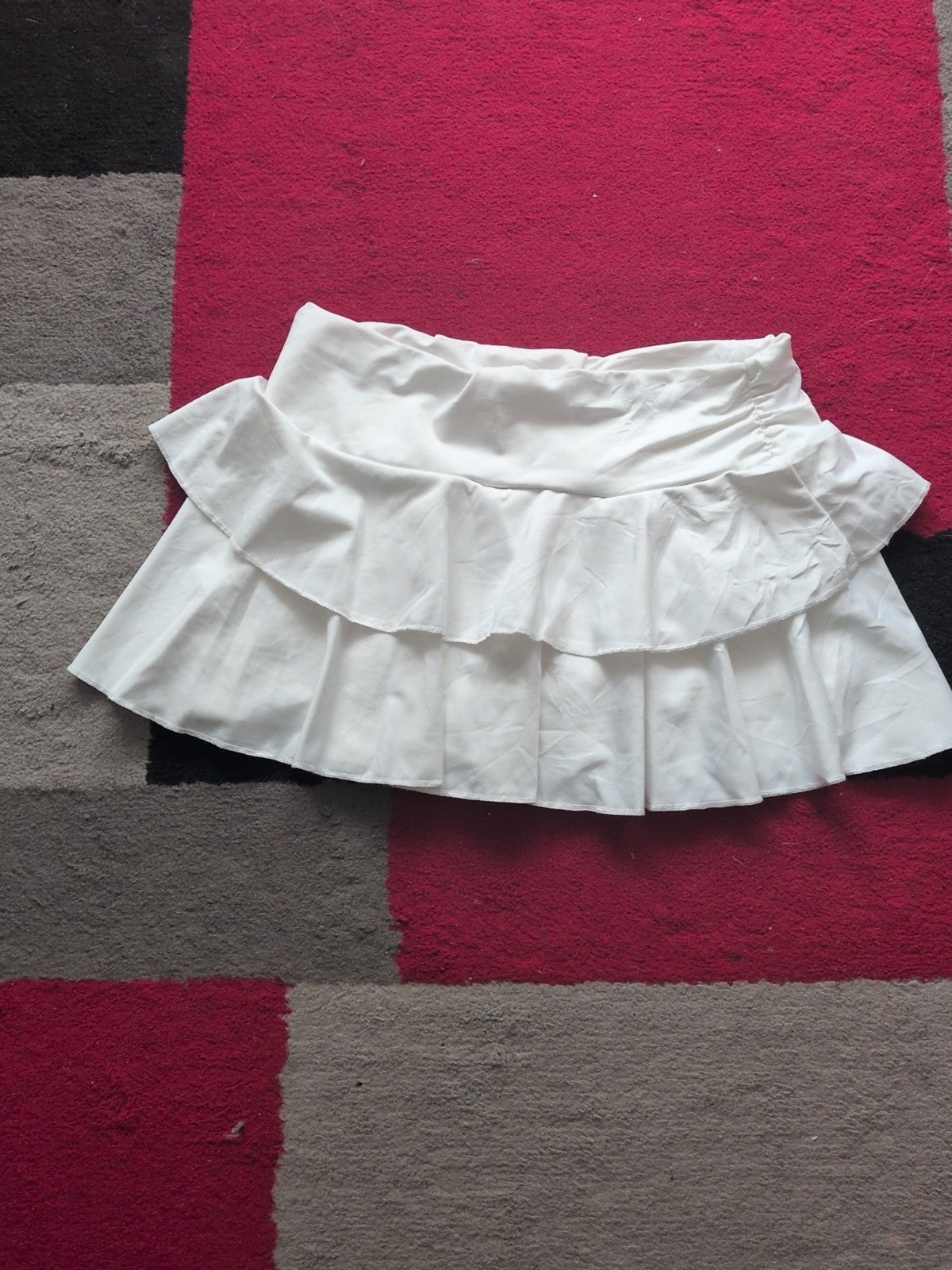 Girls Shein Size 13years White Flowy Pleated Skort