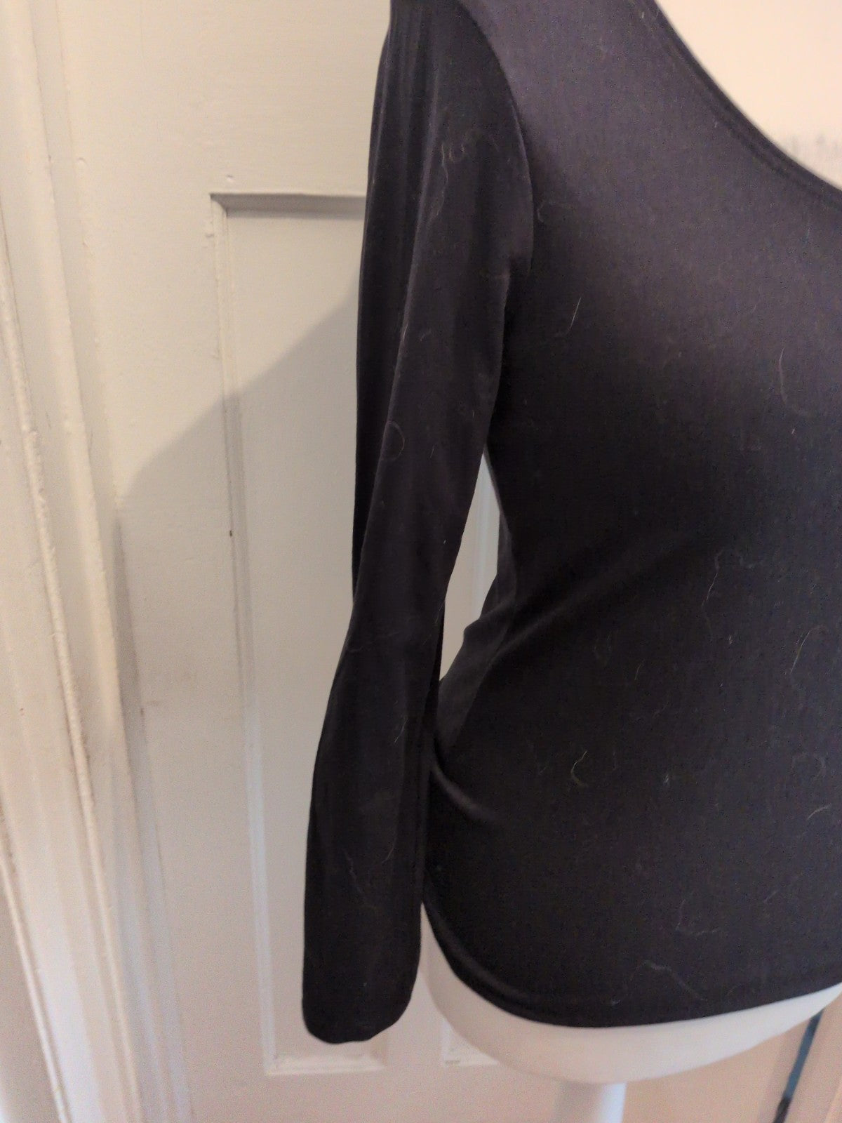 George 10 Long Sleeve Black T-shirt