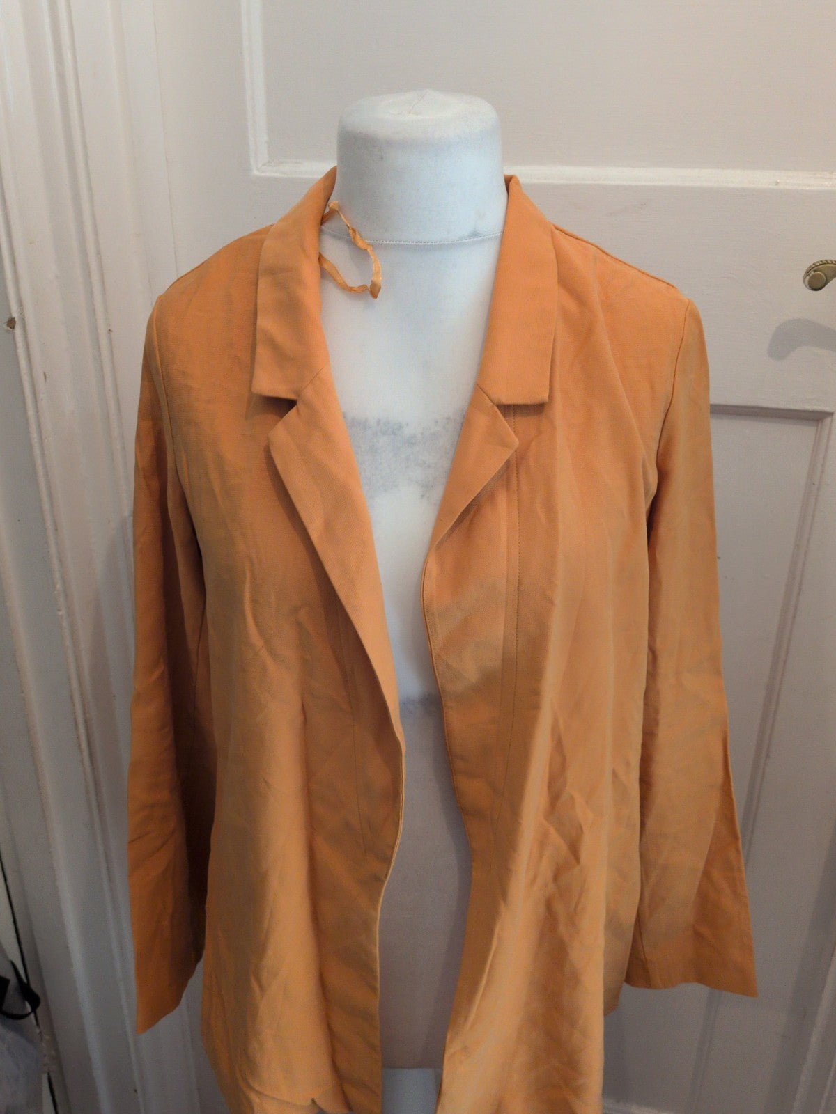 Primark 12 Orange Long Sleeve Open Blouse
