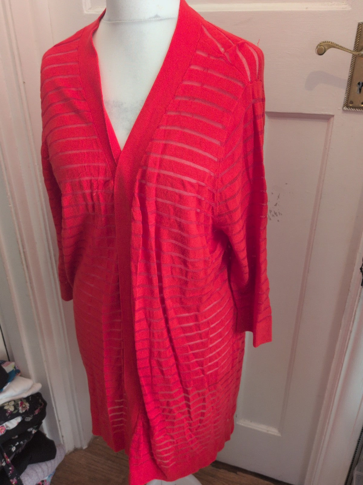 Tu 22 Red Long Sleeve Top/Blouse Long Length